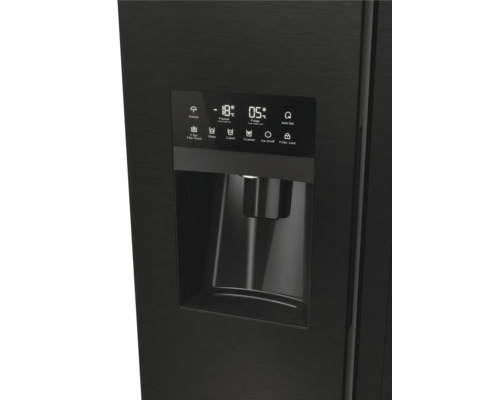 HAIER HSR5918DIPB Side-by-Side koelkast, BxHxD 90,8 x 177,5 x 65,9 cm, koelvak 333 l, vriesvak 178 l, zwart