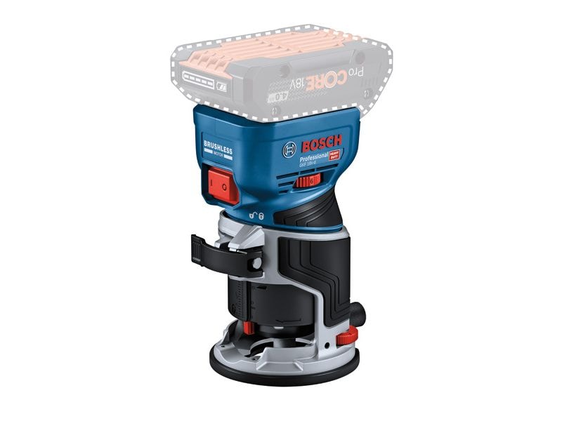 Bosch Professional Akku-Kantenfräse GKF 18 V-8 Taucheinheit Maximale Leistung und Zubehörkompatibilität