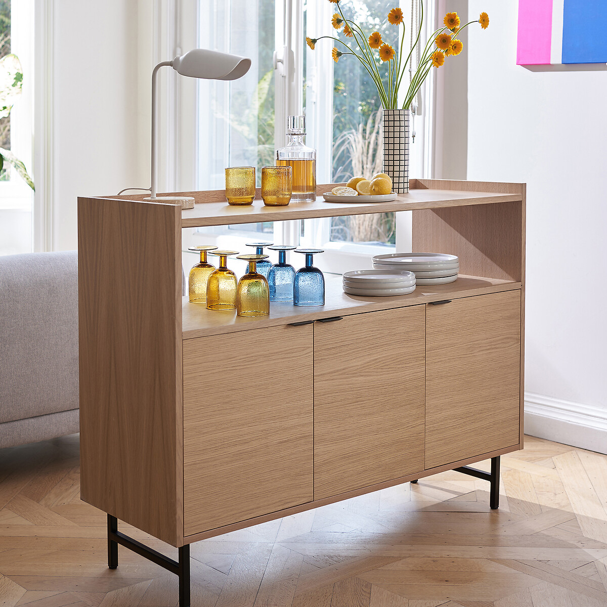 LA REDOUTE INTERIEURS<br>Conjunto de 6 copos de vidro bolha com haste, Faraji