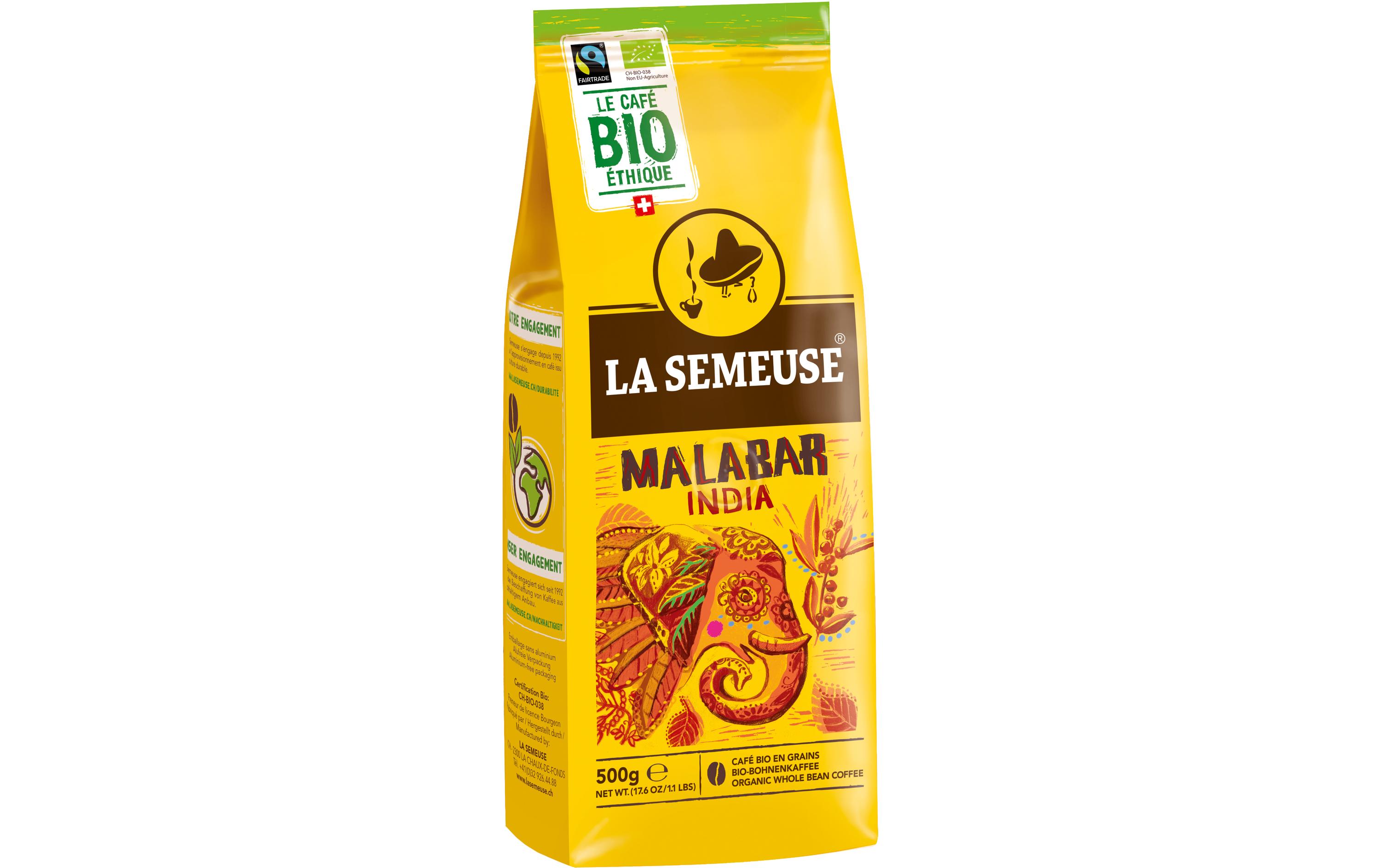 Kaffeebohnen Malabar India Bio 500 gAromatischer Bohnenkaffee