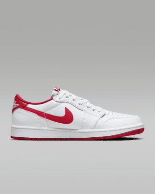 Air Jordan 1 Low OG 'White/Red' Men's Shoes