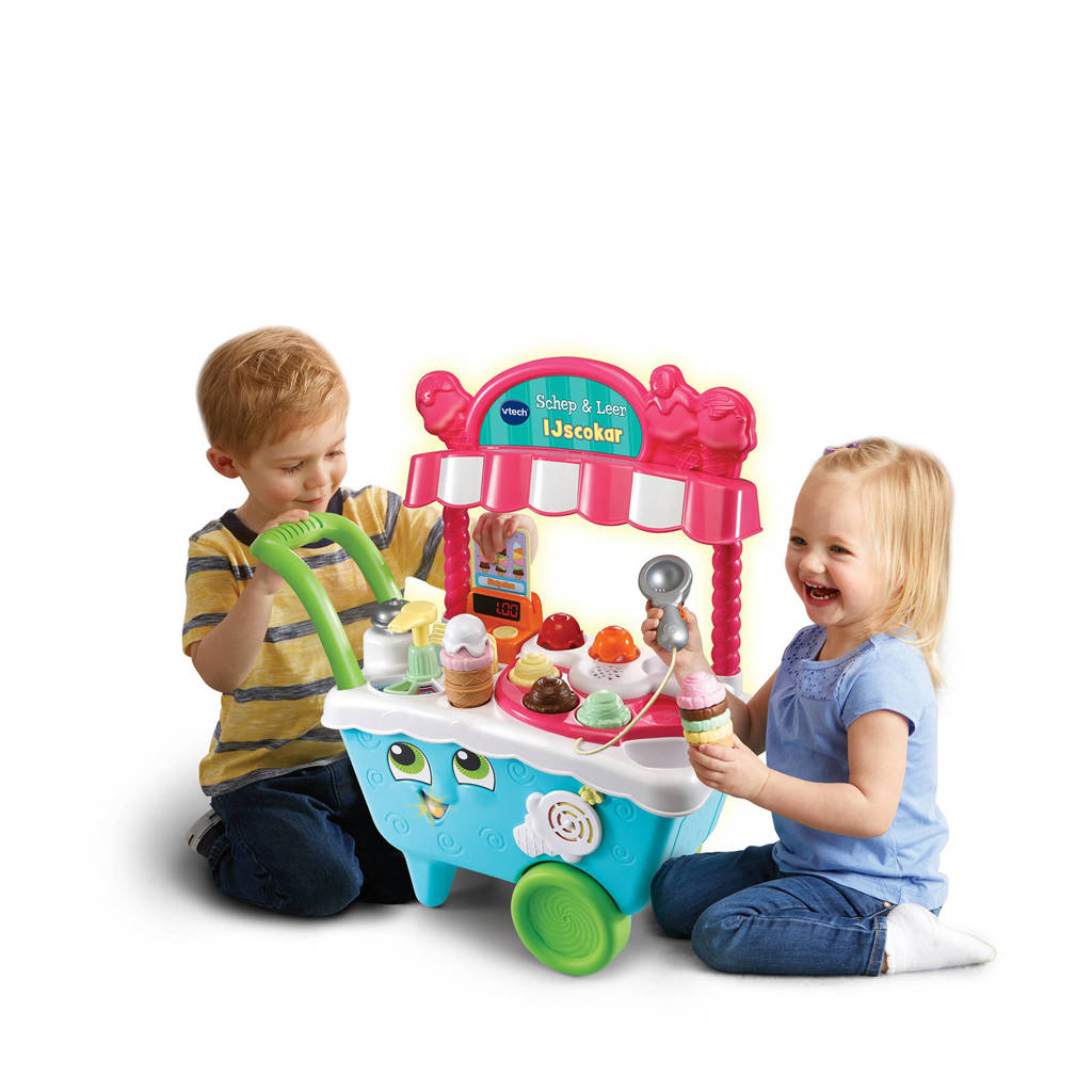 Kinderen vinden het geweldig !Schep & Leer ijscokar