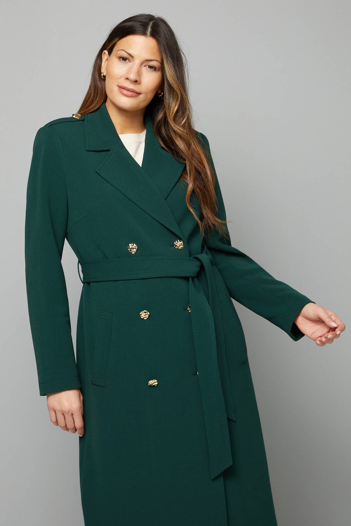 Wallis Trench-Coat en Crêpe Double