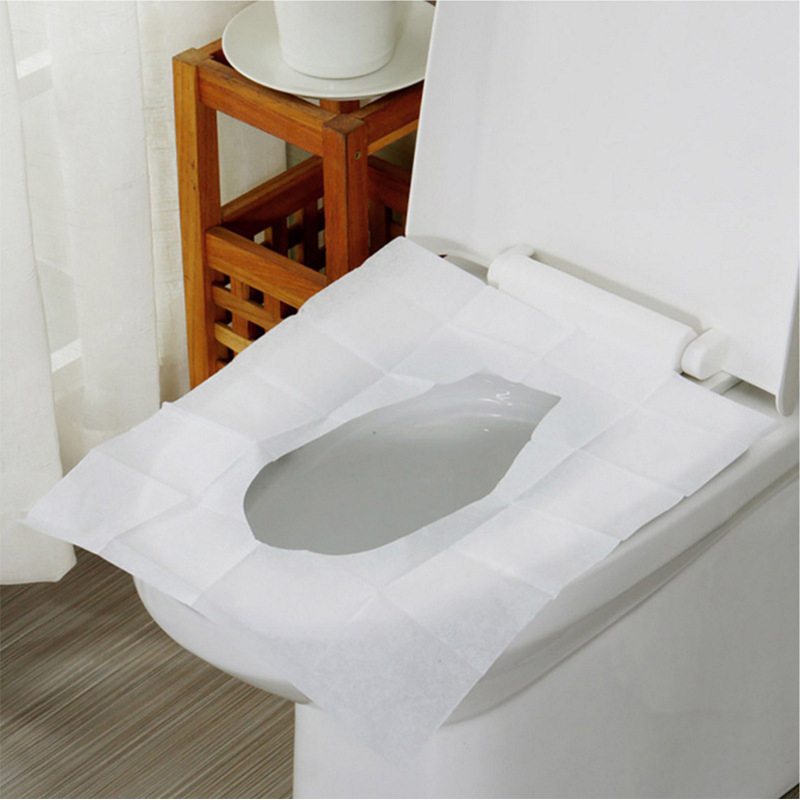 (10er Set) 35.5x43cm Spülbare Einweg Hygiene WC Toiletten Auflage Klobrillen Abdeckung - Weiss