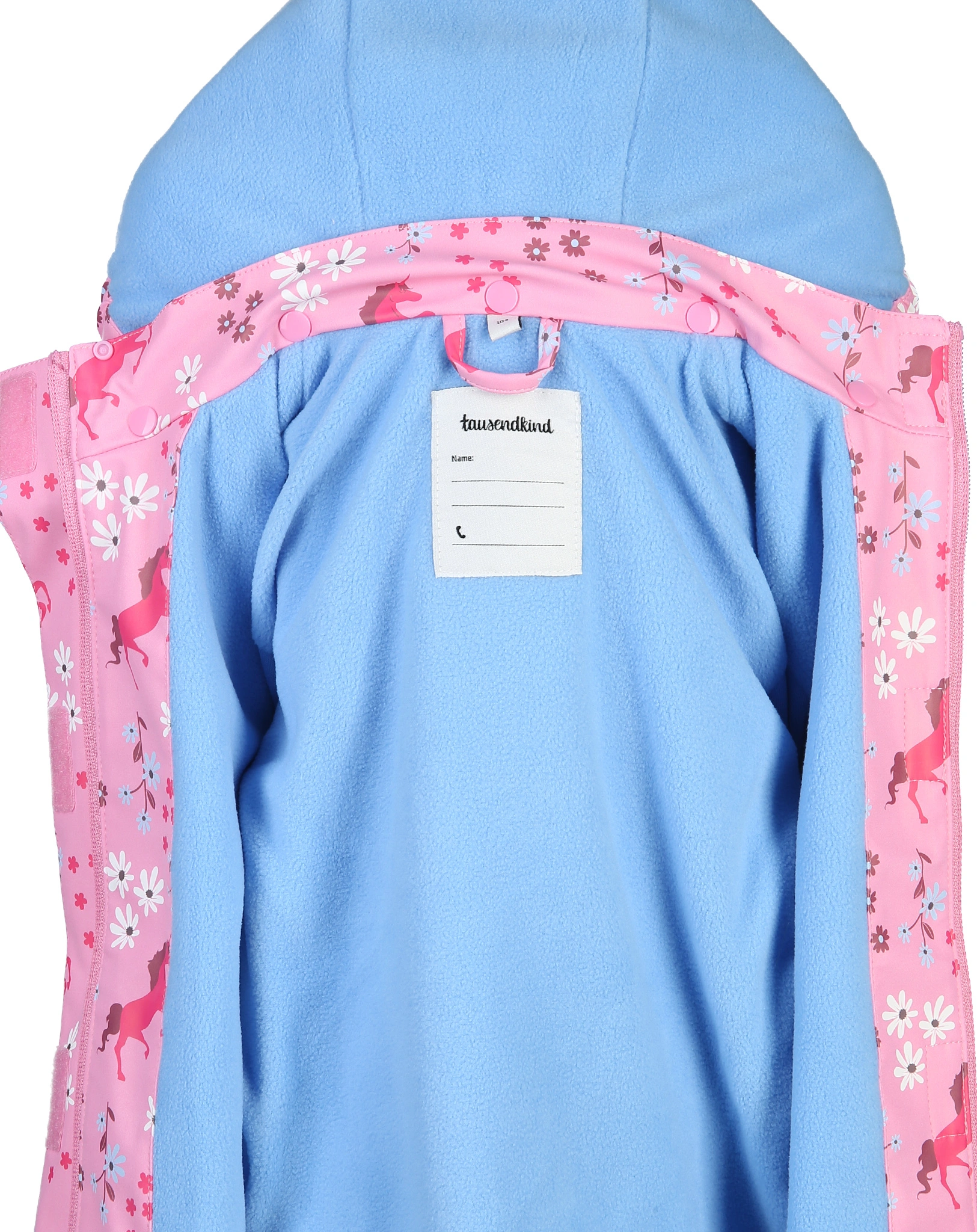 Regenjacke EINHORN gefüttert in pink unicorn dream