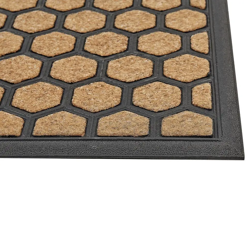 TANDYKUL - Deurmat - Natuurlijk/Zwart - 45 x 75 cm - Polyester