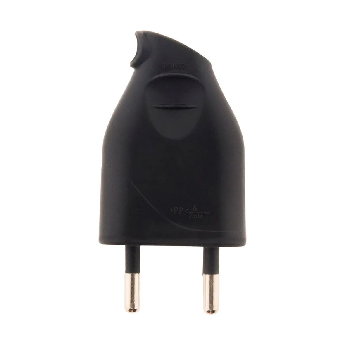 Zenitech Fiche Mâle 6A Latérale - Noir