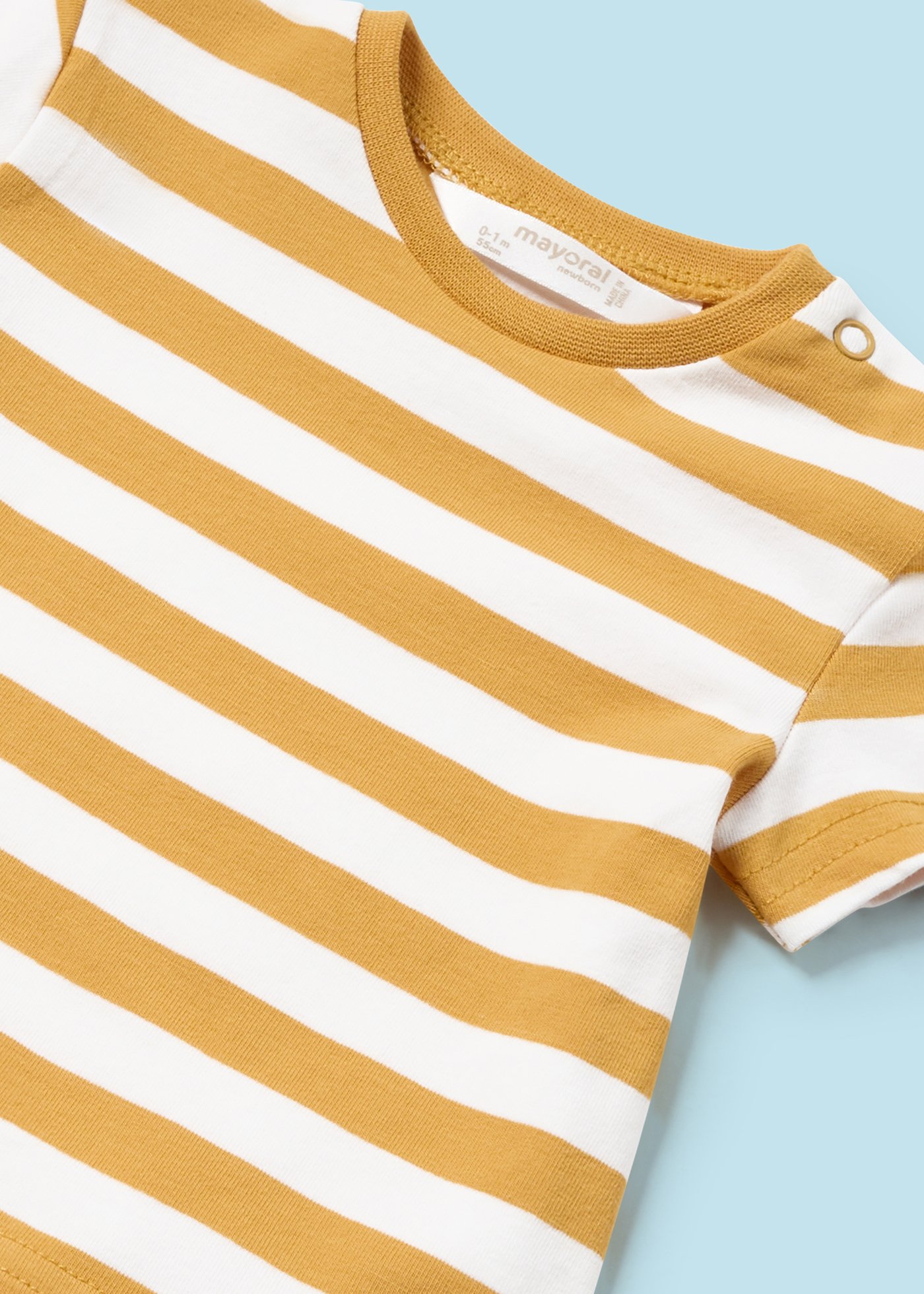 Conjunto de algodão Better Cotton de 2 peças para recém-nascidos, cor milho.