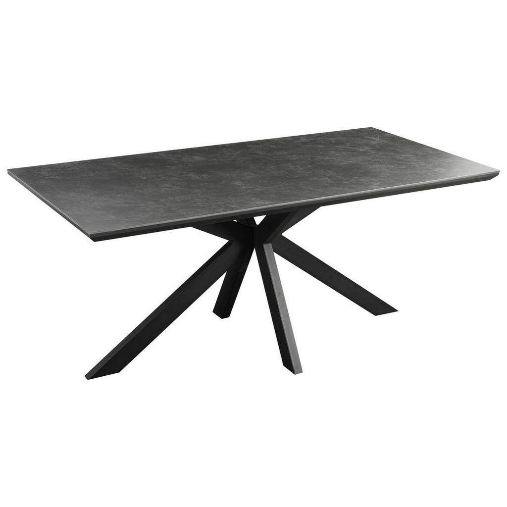 Mid.you Esstisch Schwarz Dunkelgrau Metall Keramik