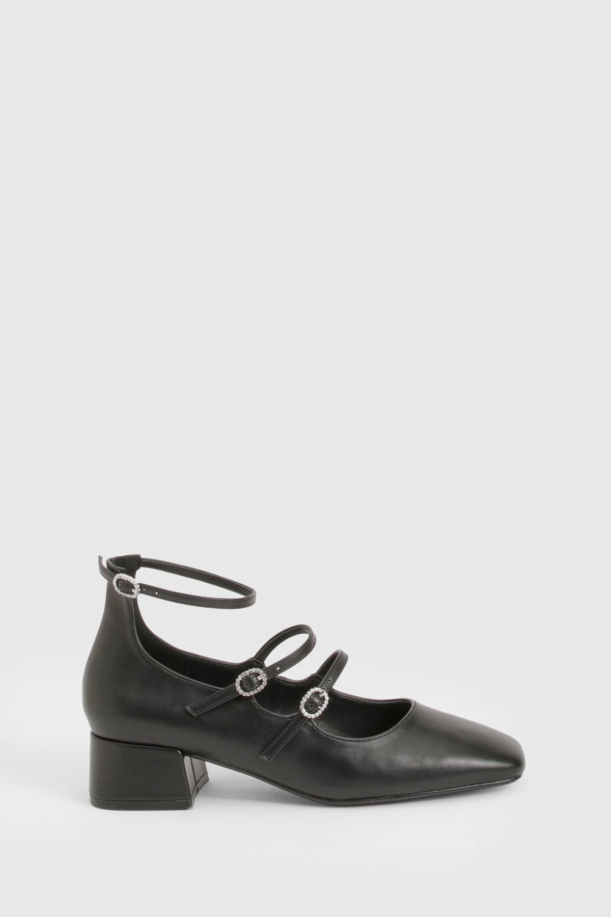 boohoo Chaussures Mary Jane à bout carré et triple bride