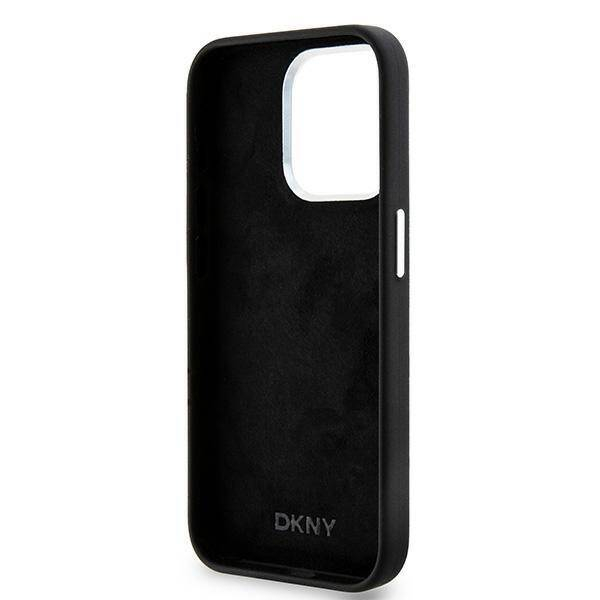 iPhone 14 Pro MagSafe Silikon Hülle Case Metal Logo (DKHMP14LSMCHLK) - Schwarz