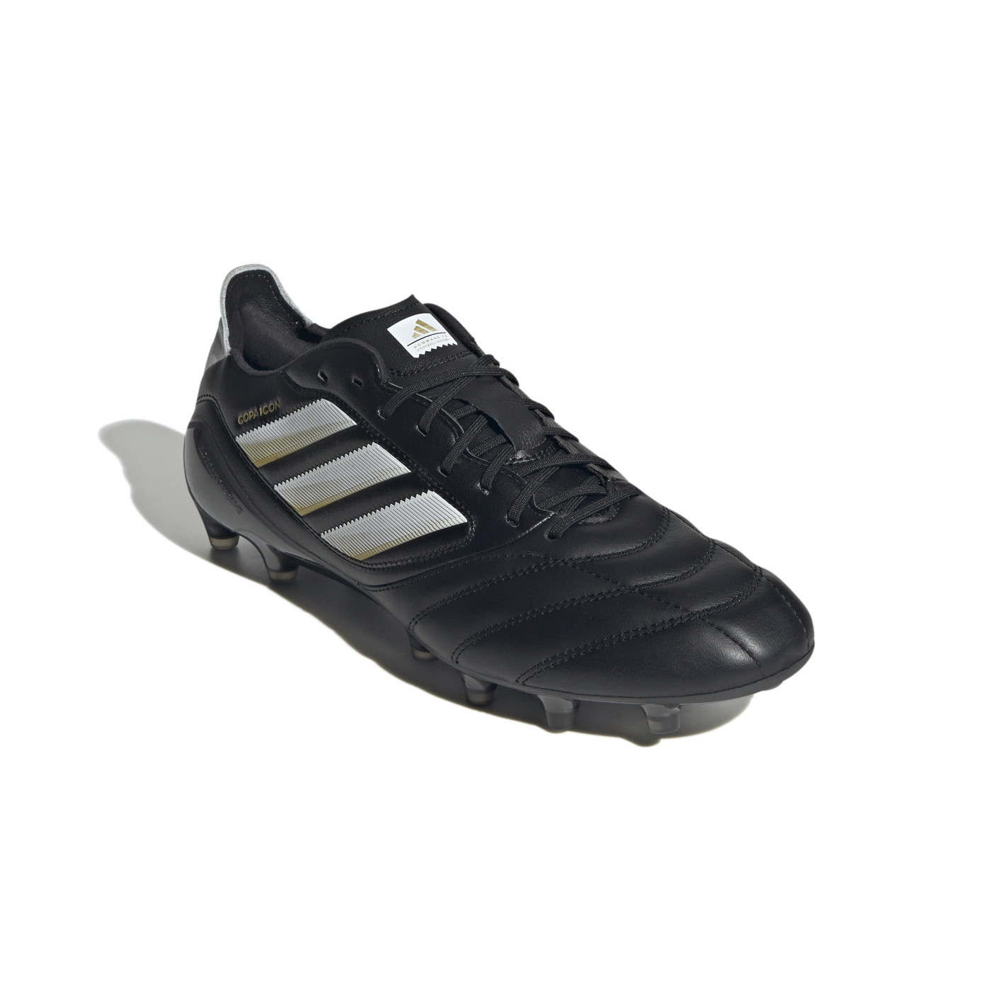 Adidas Copa Icon 2 Gras / Kunstgras Voetbalschoenen (MG) Zwart Wit Goud