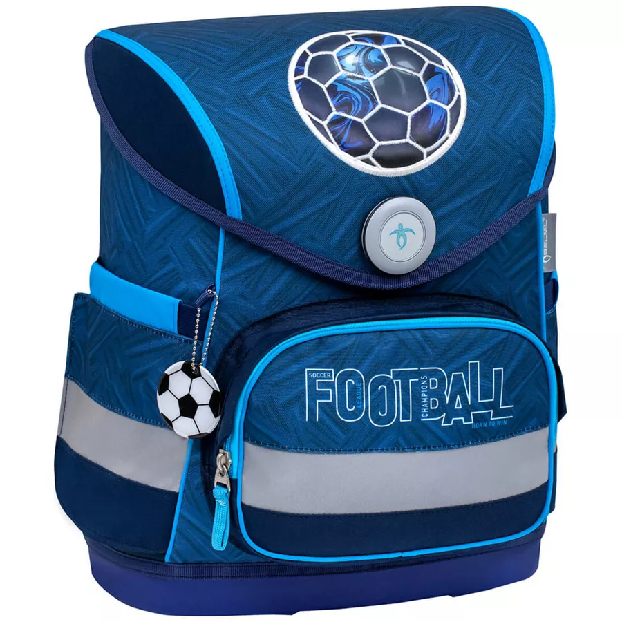 Belmil Schulranzen Compact Schulranzen Set 4-teilig mit Brustgurt Football Champions