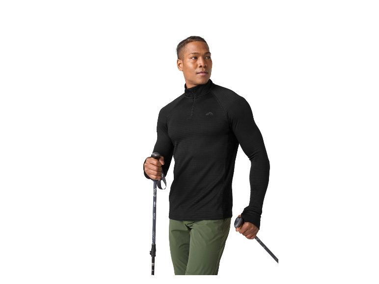 Heren sportshirt met fleecevoering