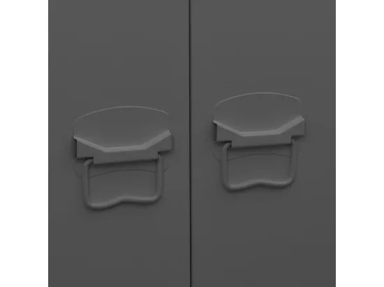 Garde-robe industrielle Anthracite 90x50x180 cm Métal