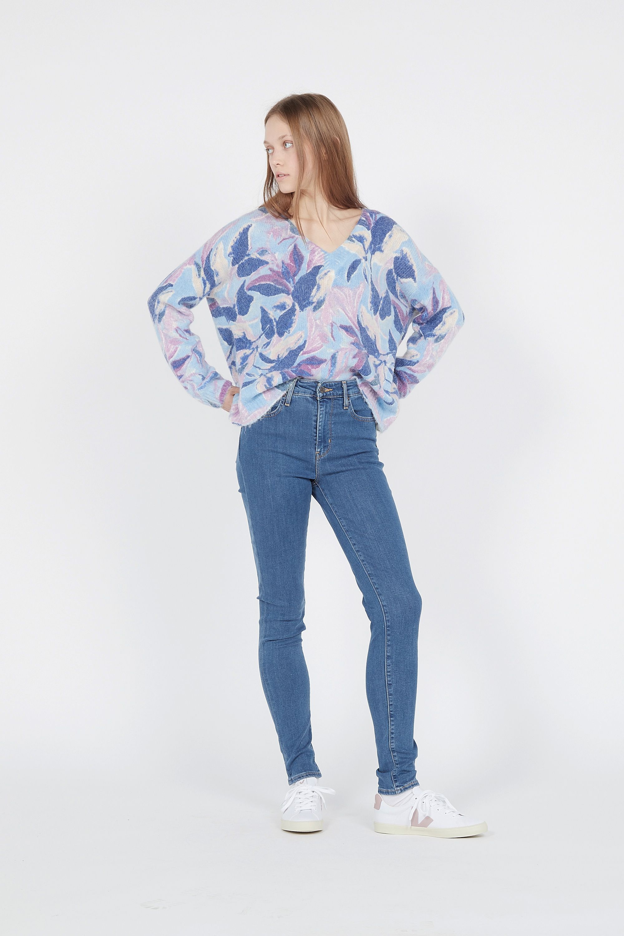 LEVI'S Jean skinny taille haute 721 HIGH RISE SKINNY Bleu