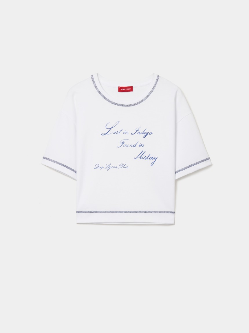 T-shirt de manga curta em algodão