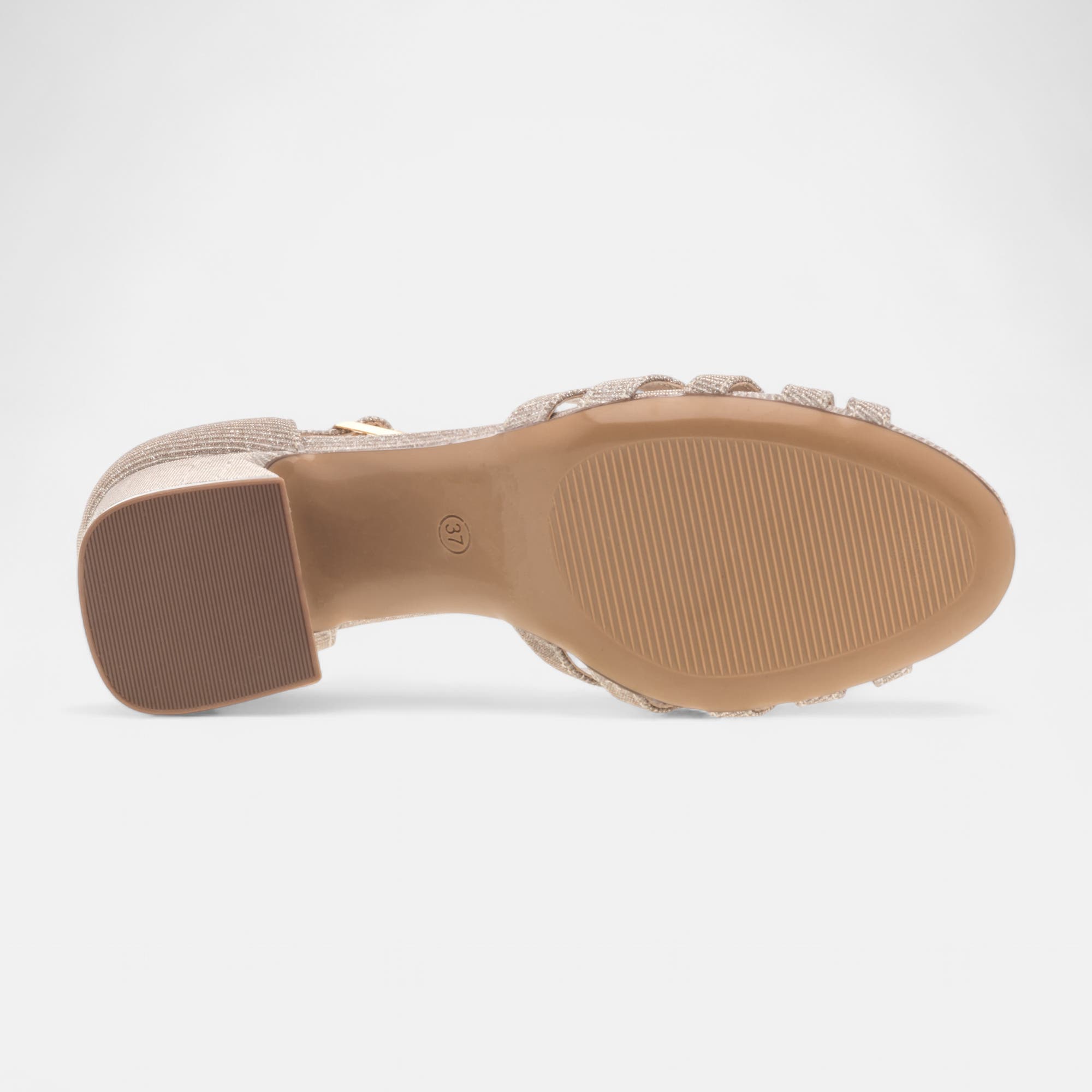 Nu-pieds à talon Femme or