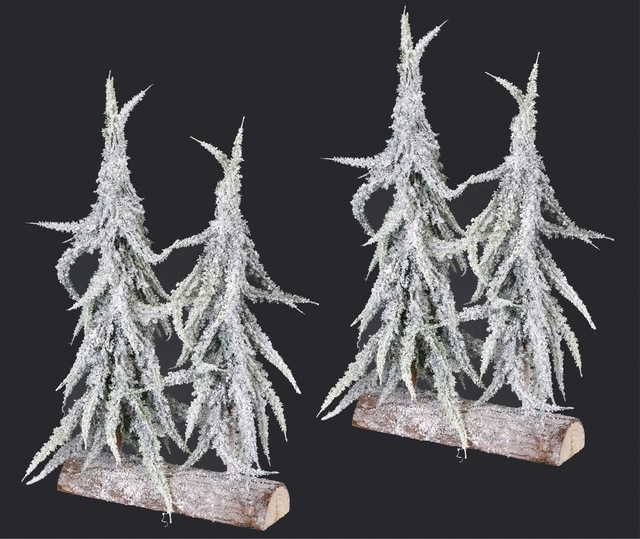 I.GE.A. Dekobaum »Weihnachtsdeko, Weihnachtsbaum« Tannenbaum auf Rinde 34 cm