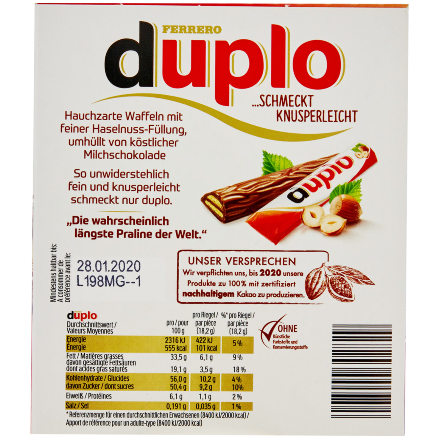 Ferrero Duplo 18 Stück