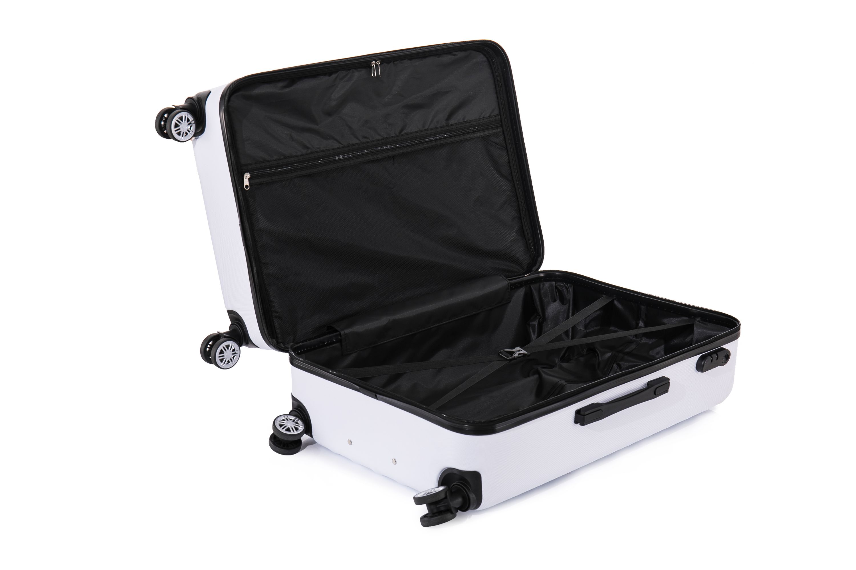 Reisekoffer Hartschalenkoffer AMY 5er Set weiss