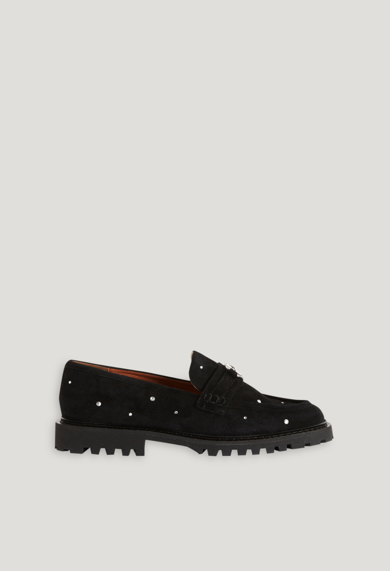 Mocassins cuir su&egrave;de
