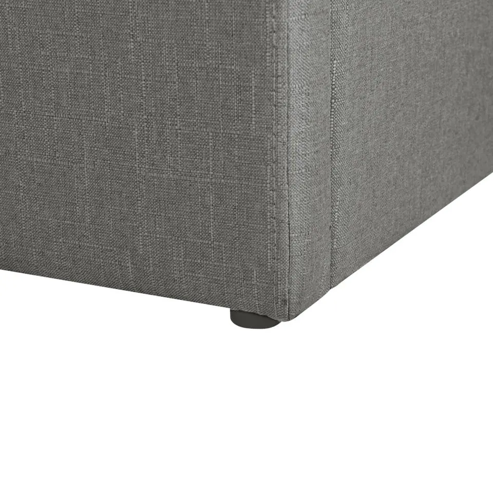 DINAN - Tweepersoonsbed - Grijs - 160 x 200 cm - Polyester