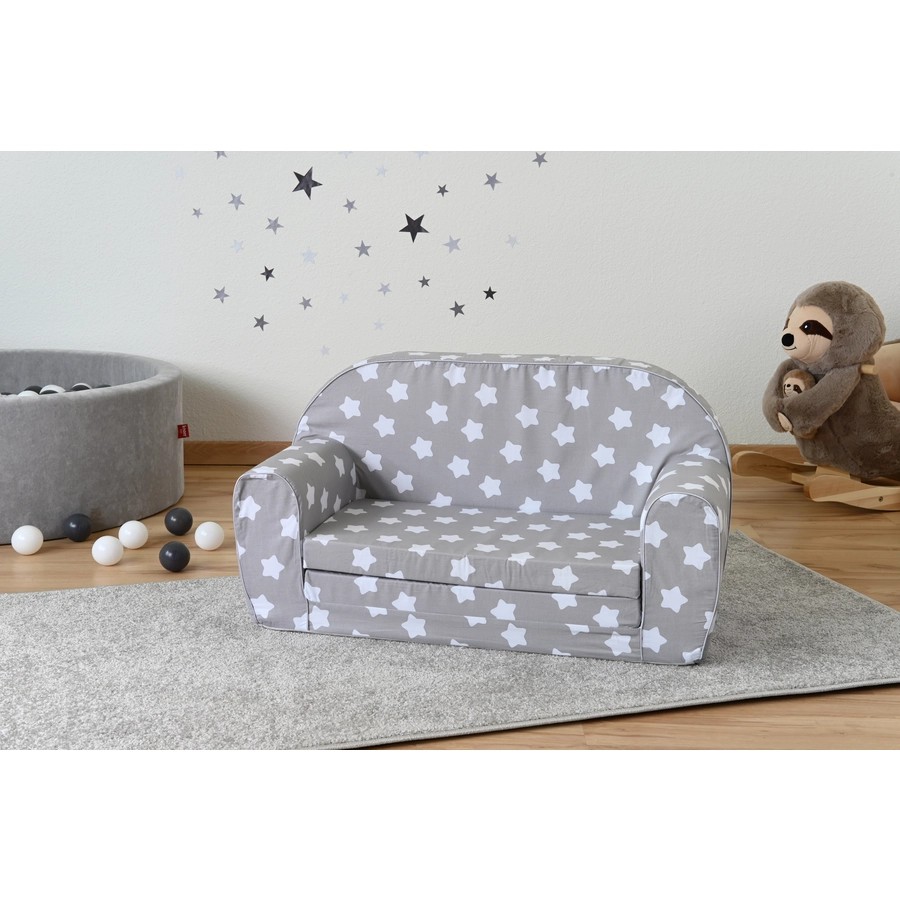 knorr toys® Kindersofa Grey white stars grau
