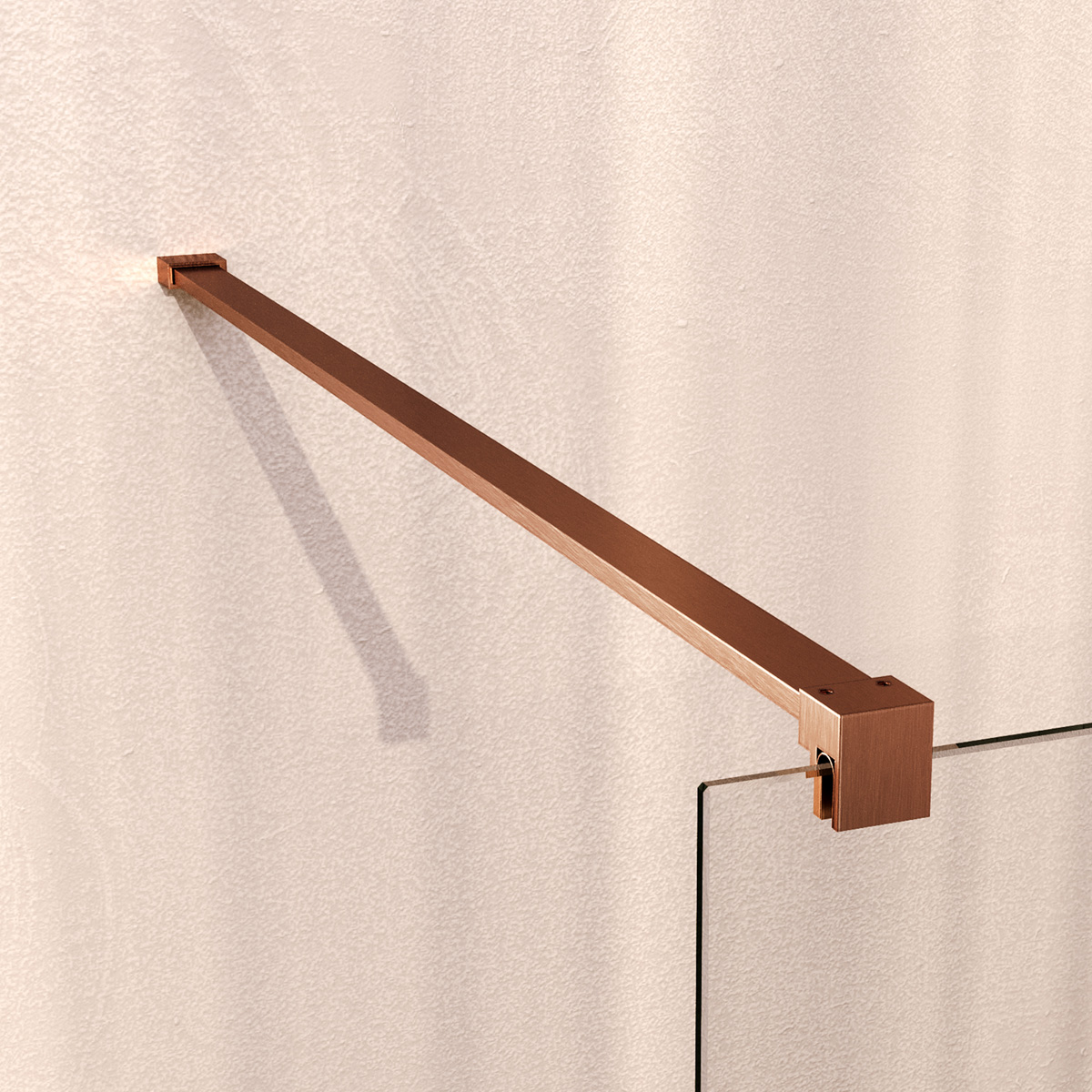 Brauer Void profielloze douchecabine 90x90cm koper geborsteld PVD