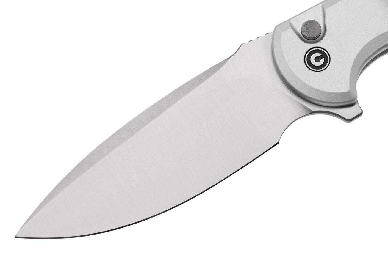 CIVIVI Button Lock Praxis C18026E-2 Silver Aluminum, zakmes