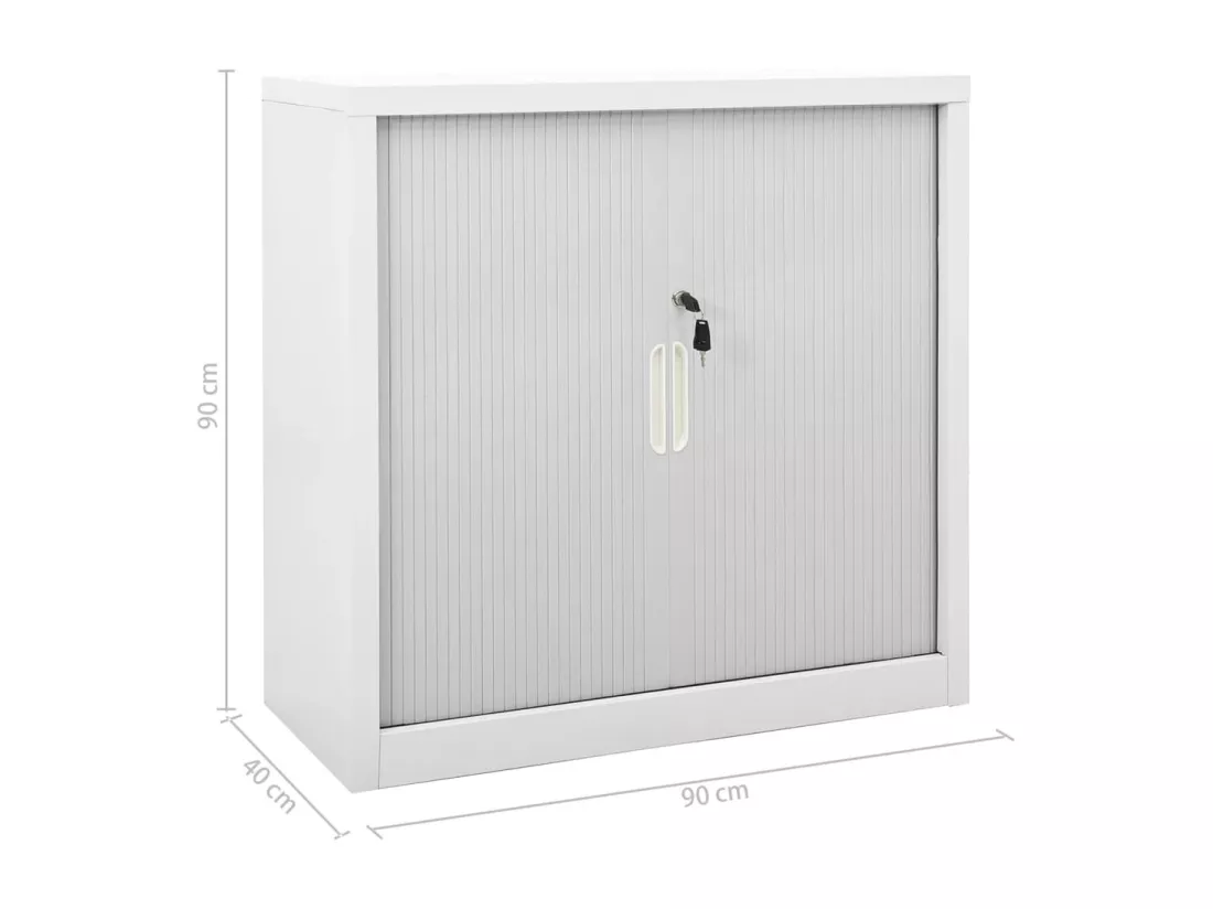 Armoire à portes coulissantes Gris 90x40x90 cm Acier
