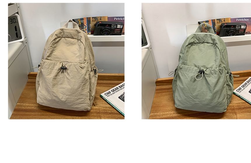 EAVALURE - Bijpassende effen nylon rugzak met trekkoord voor koppels