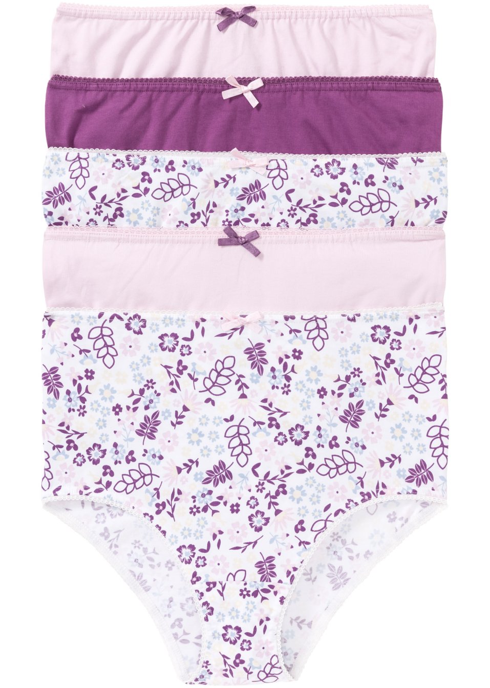 Lot de 5 slips taille haute