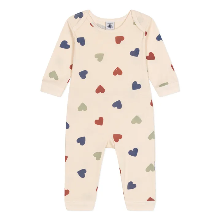 Petit Bateau Pyjama Melou Cœurs | Beige