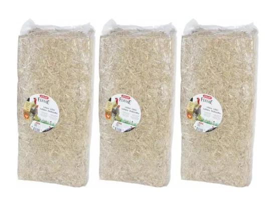 Paille naturelle pour litière 240 litres Lot de 3