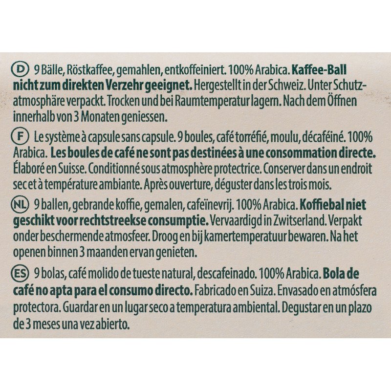 Boules de café Décafeiné Coffee B Café Royal - Boîte de 9