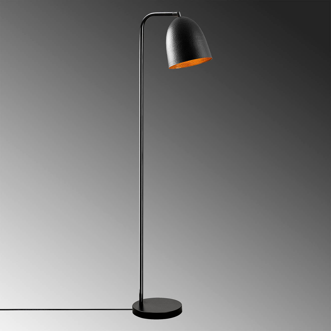 Opviq Lampadaire Tattoo noir - 22x32x120 cm