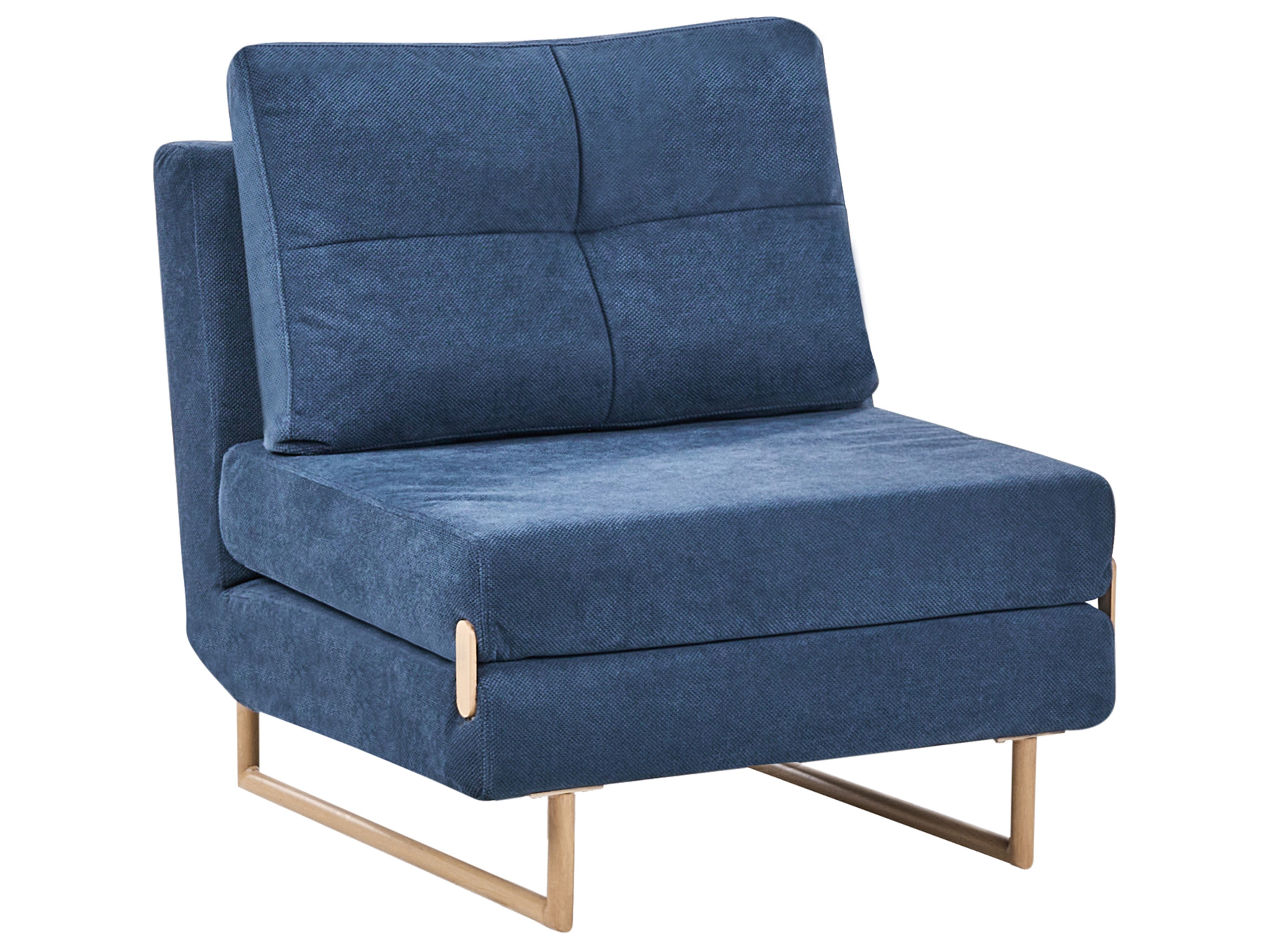 Eenpersoons slaapbank JERSLEV Stof Blauw
