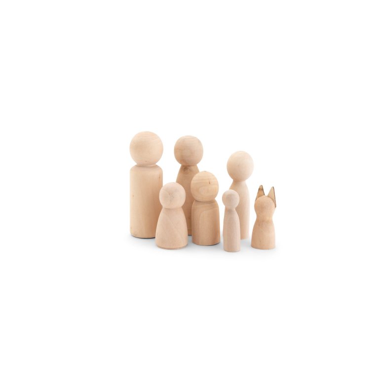 Spielfiguren Holz, natur