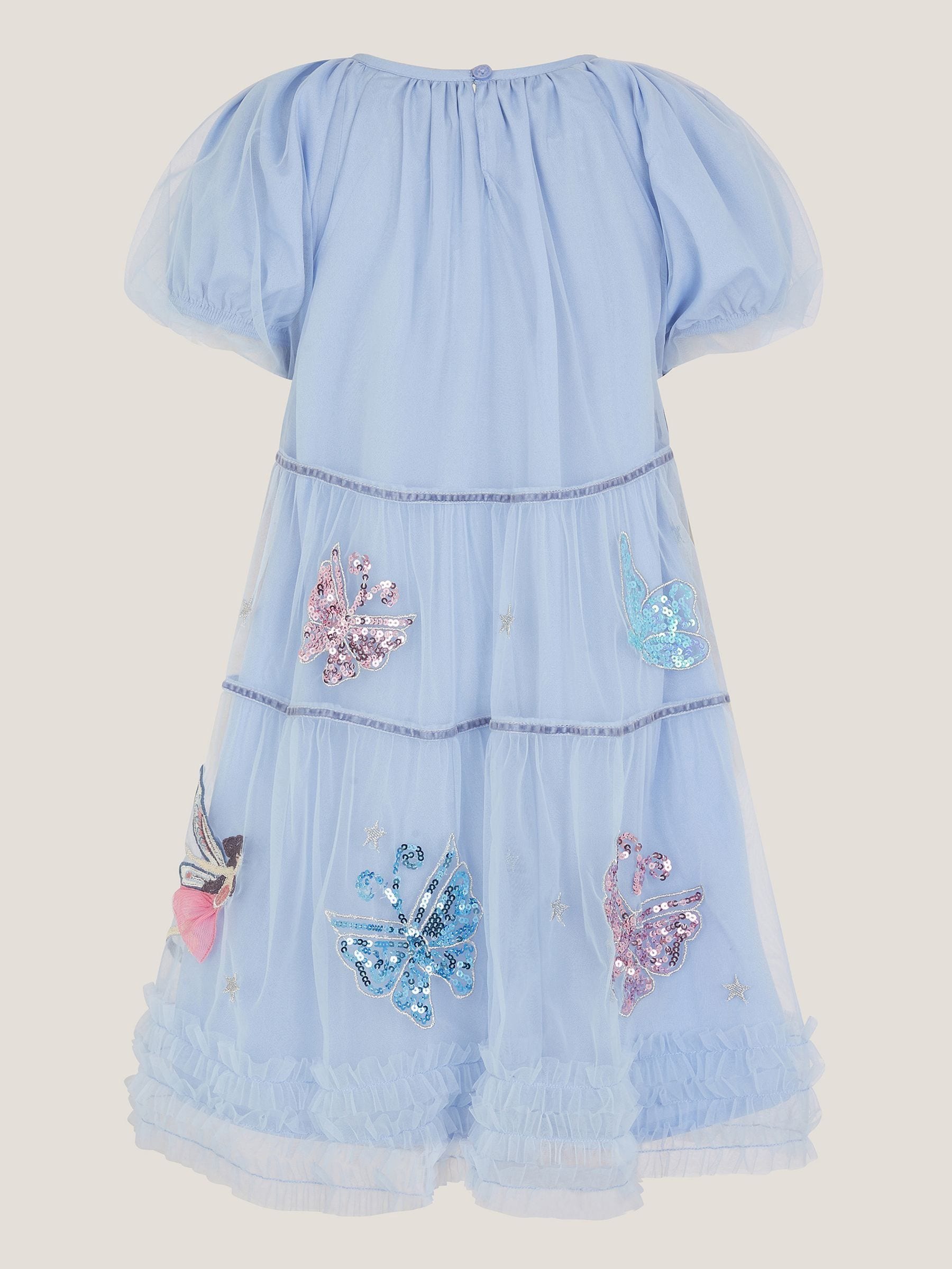 Monsoon Butterfly Fairy Puff Sleeve Party Dress