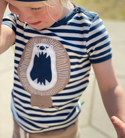 Freds WoRød T-shirt - Animal Stripe - Midnight