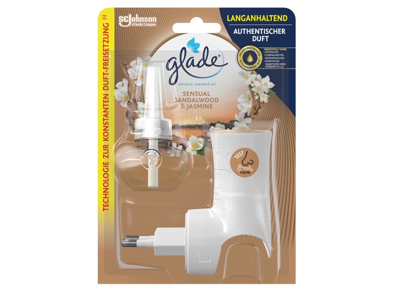 Glade Duftstecker Sensual Sandelwood & Jasmine 20 ml Elektrischer Raumduft mit Duftöl