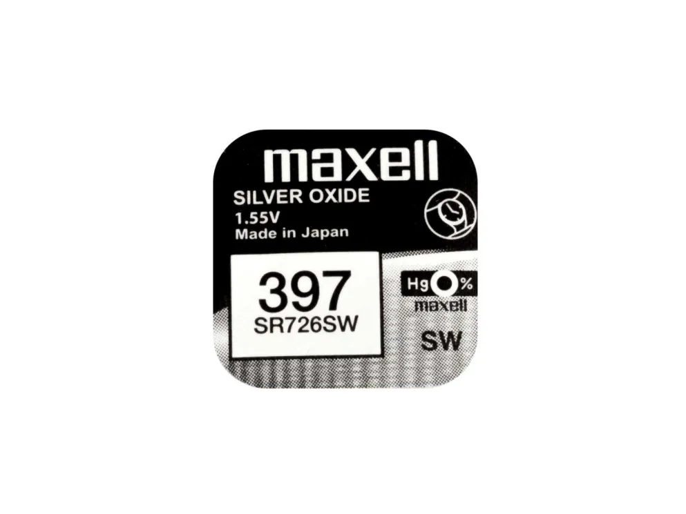 Maxell 18291200, Single-use battery, SR726SW, Sølvoxid (S), 1,55 V, 1 stk, 36 mAh