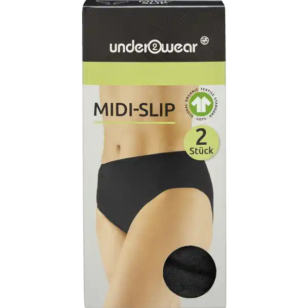 Midi Slip Schwarz Gr. M 2 Stück