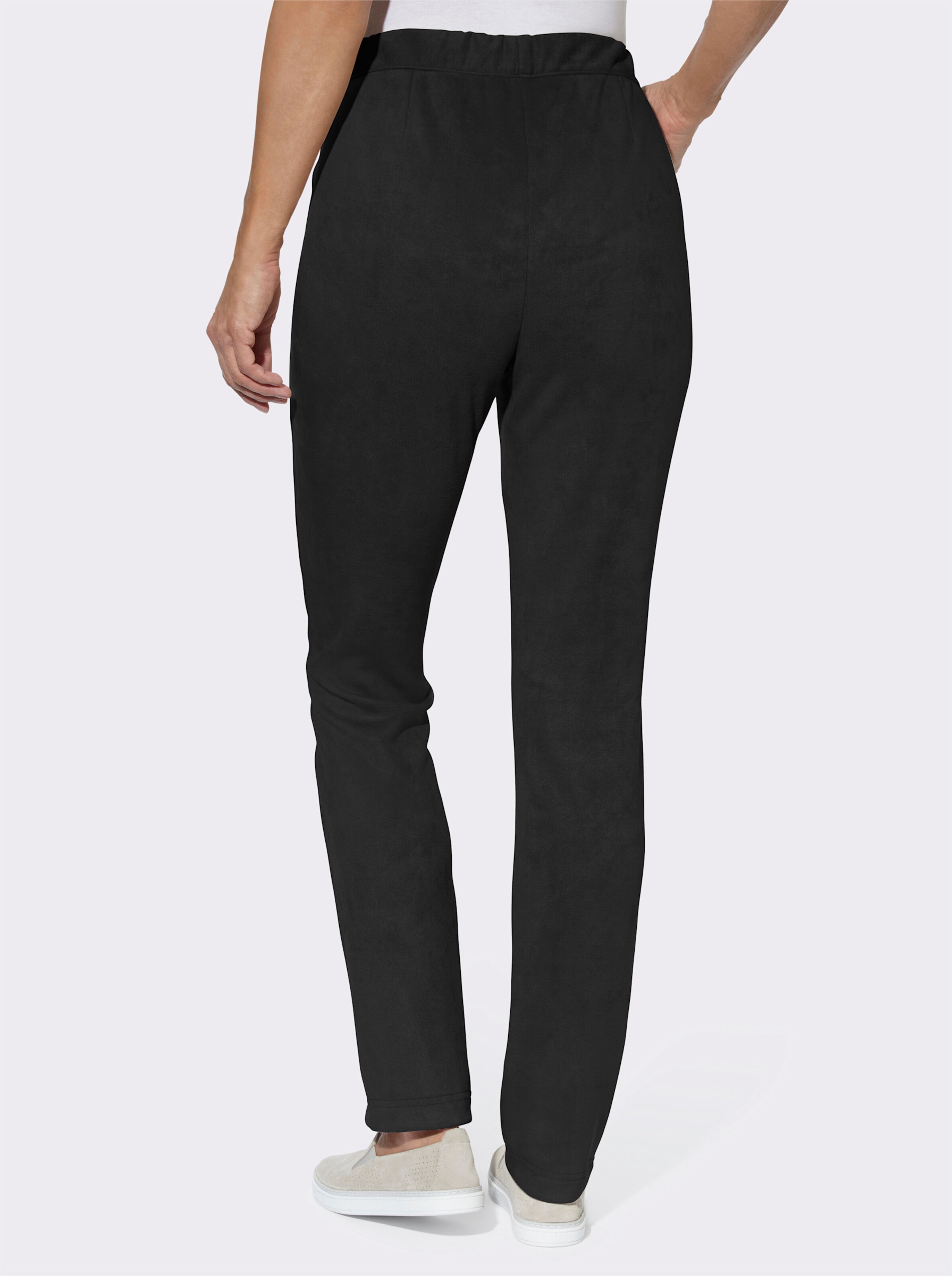 Schlupfhose in Veloursleder-Optik