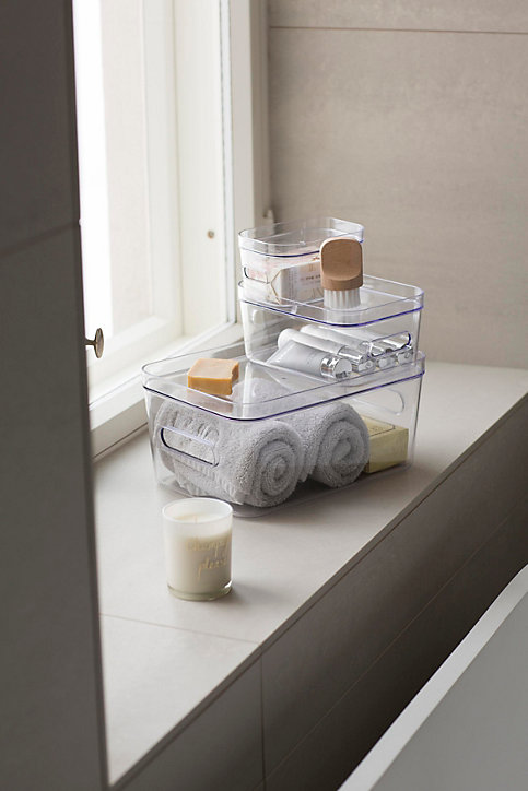Boîte de rangement réctangulaire transparente SmartStore Compact Clear taille S