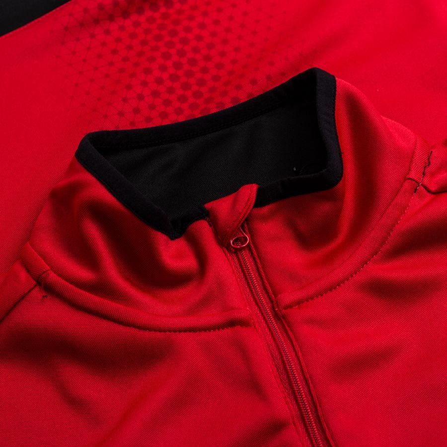 Diadora Maillot d'Entraînement Equipo 1/2 Zip - Rouge/Noir/Blanc
