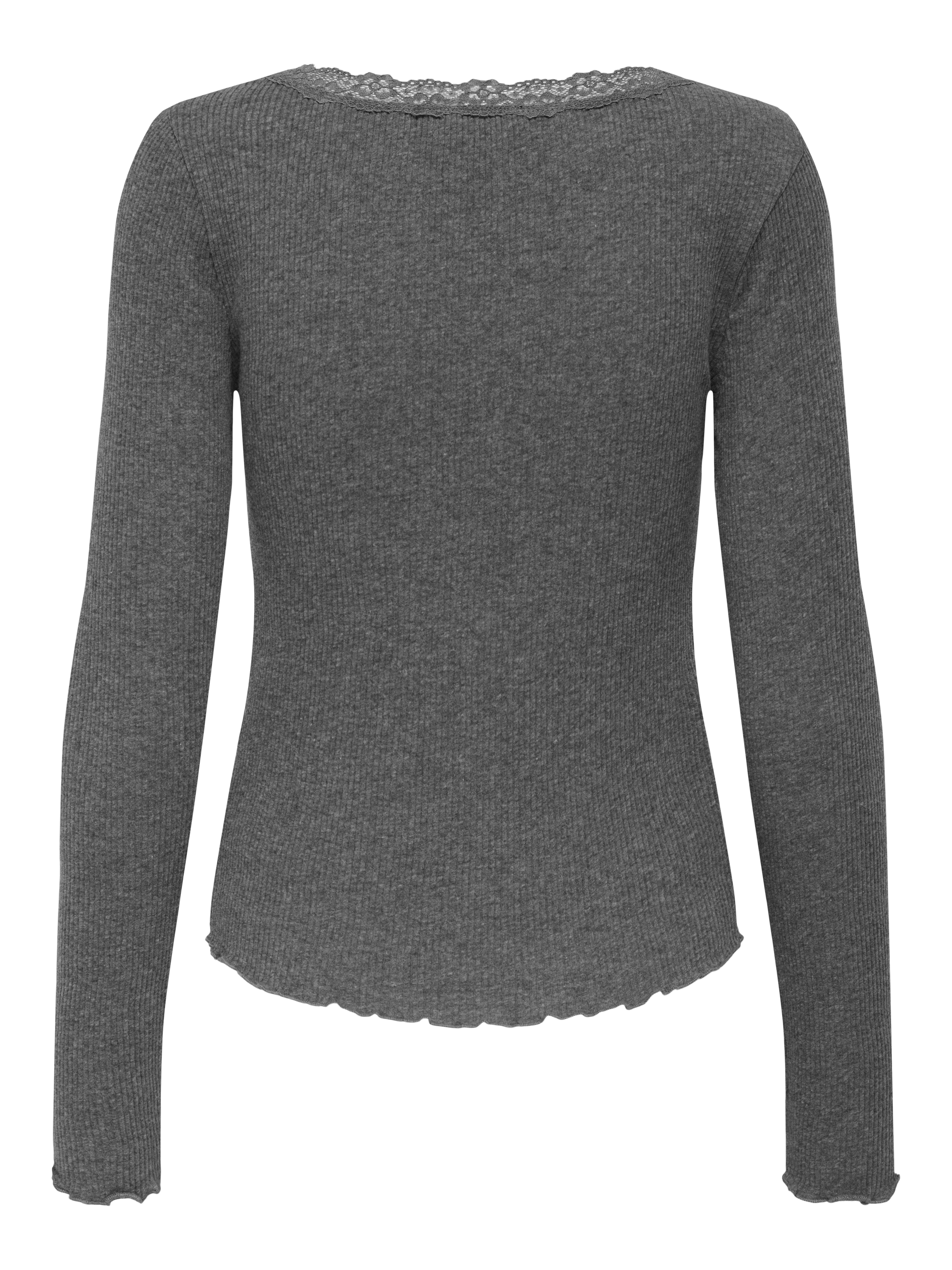 OLMXENA Top Dark Grey Melange