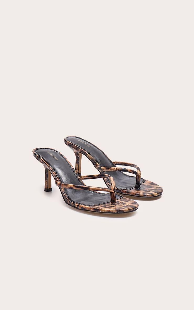 Multicolore Mules À Talon En Synthétiquecuir Avec Bride Entre Les Orteils