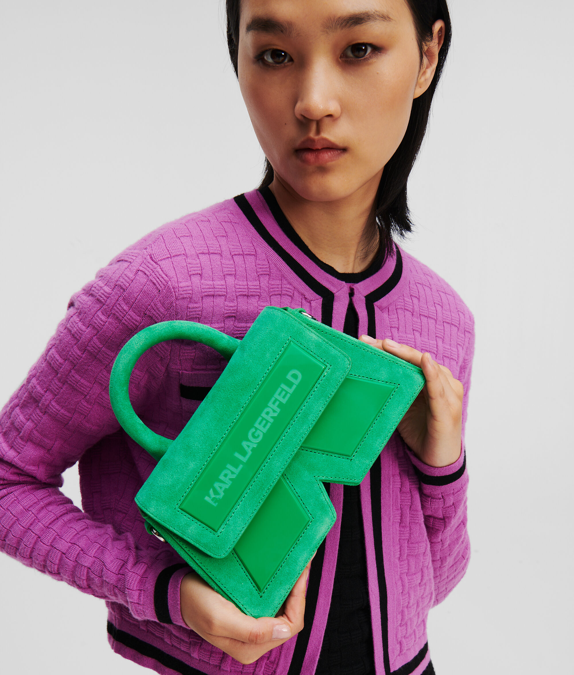 PETIT SAC BANDOULIÈRE EN DAIM IKON K